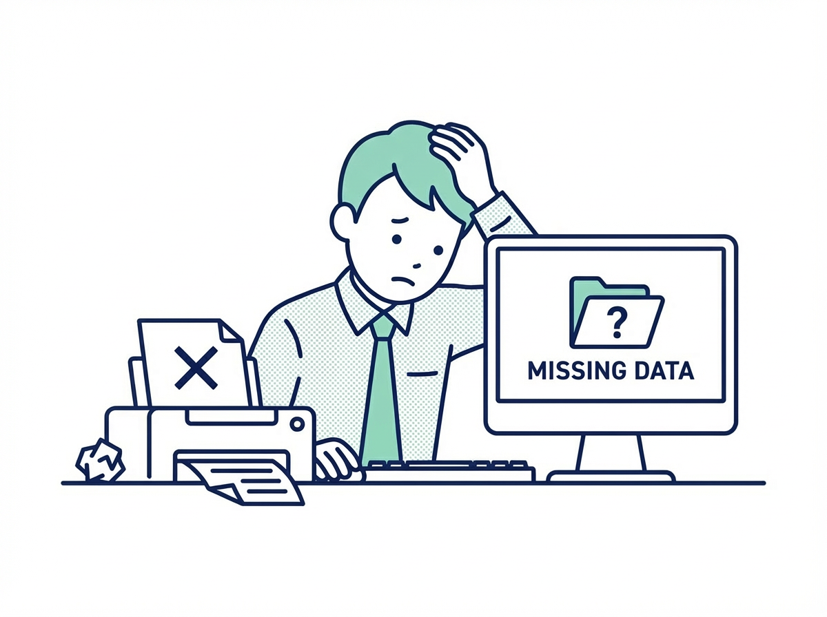 データが消えた・印刷できない